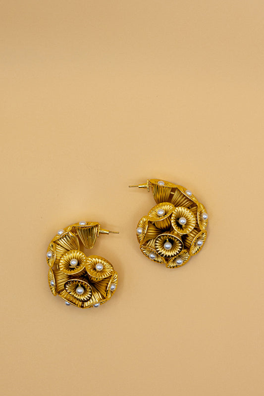 PearlSpiral Earrings