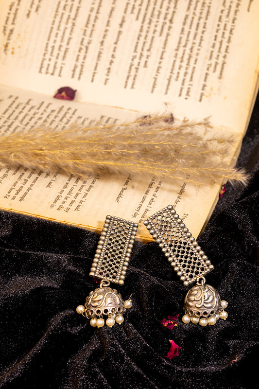 Pearl Jaali Jhumkas