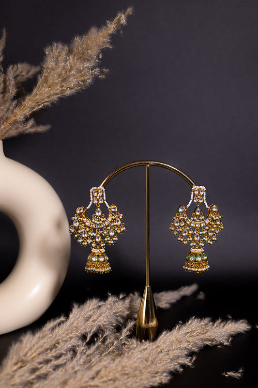 Royal Kundan Pearl Drops