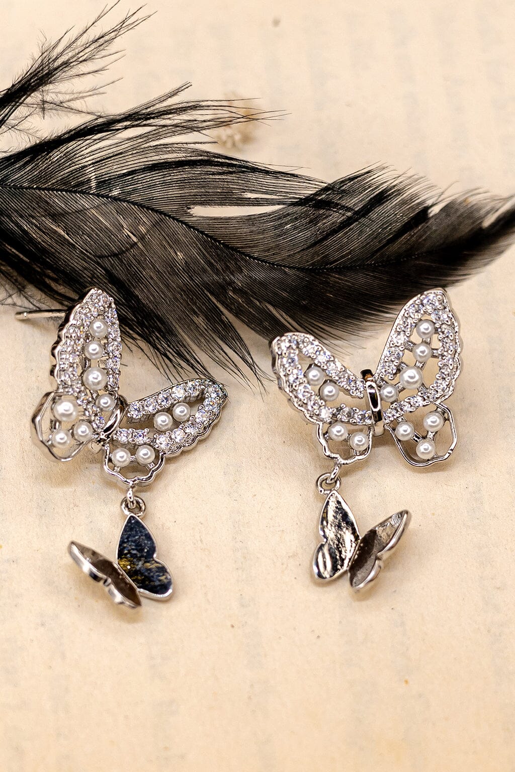 Silver Flutter Earrings
