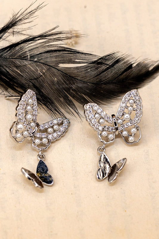 Silver Flutter Earrings